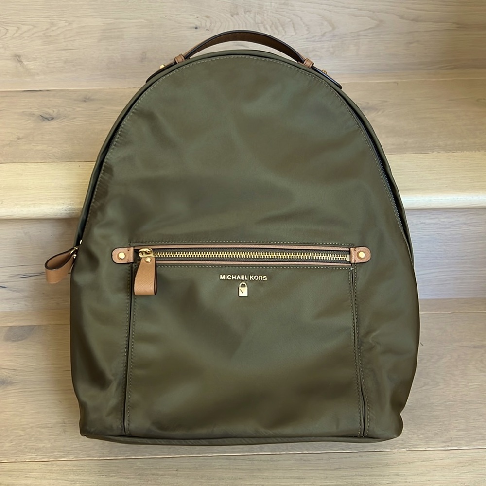 Michael Kors Backpack- Nylon Kelsey- Olive Green